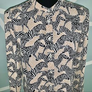 JCREW ZEBRA PRINT BLOUSE